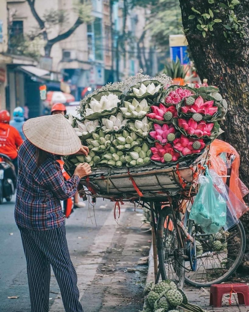 Xe hoa bán rong, một nét đẹp nhẹ nhàng của Hà Nội