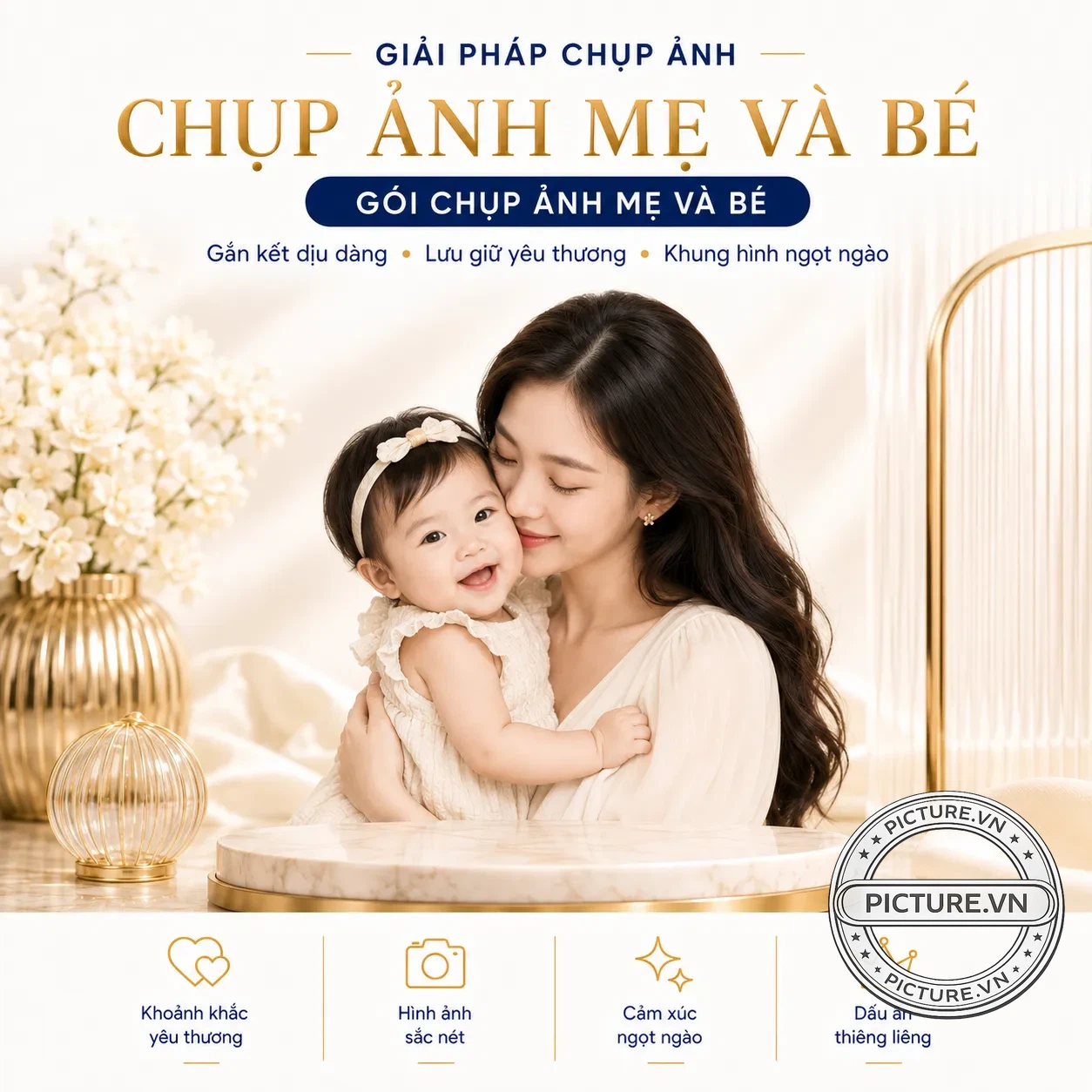 Chụp ảnh mẹ và bé