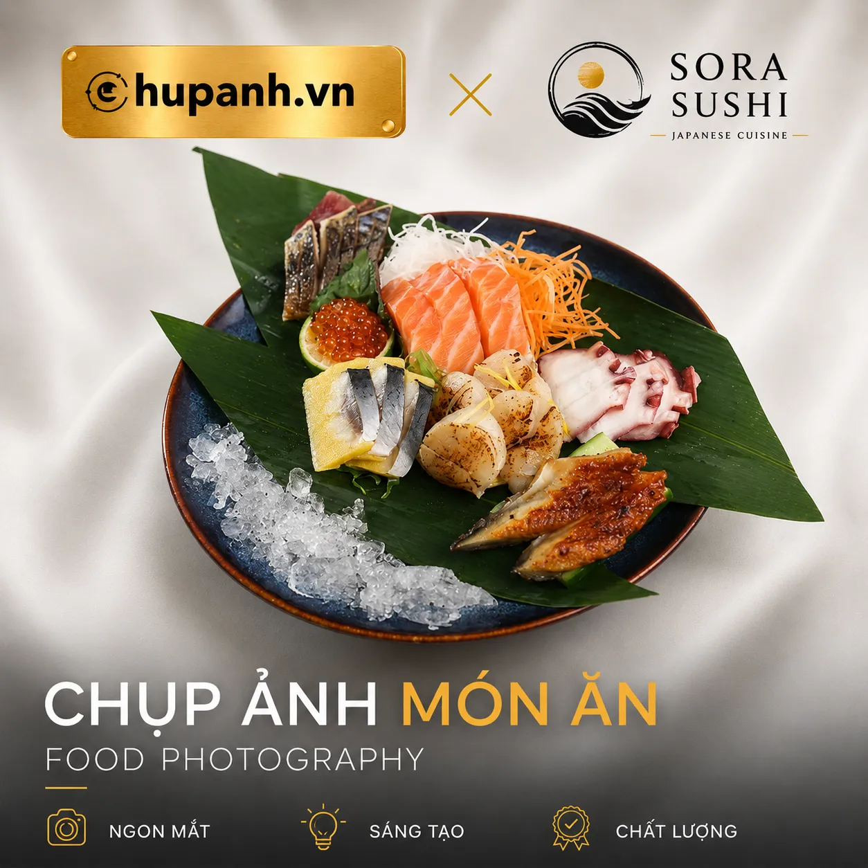 chụp ảnh món ăn Sora Sushi