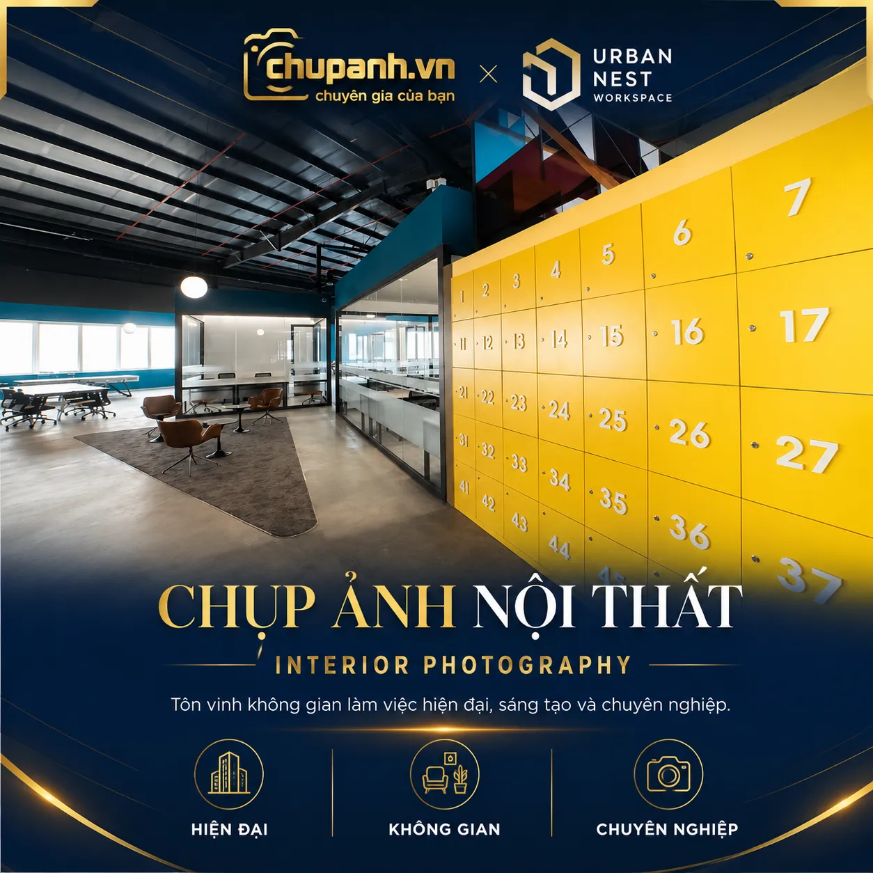 chụp ảnh nội thất Urban Nest Workspace