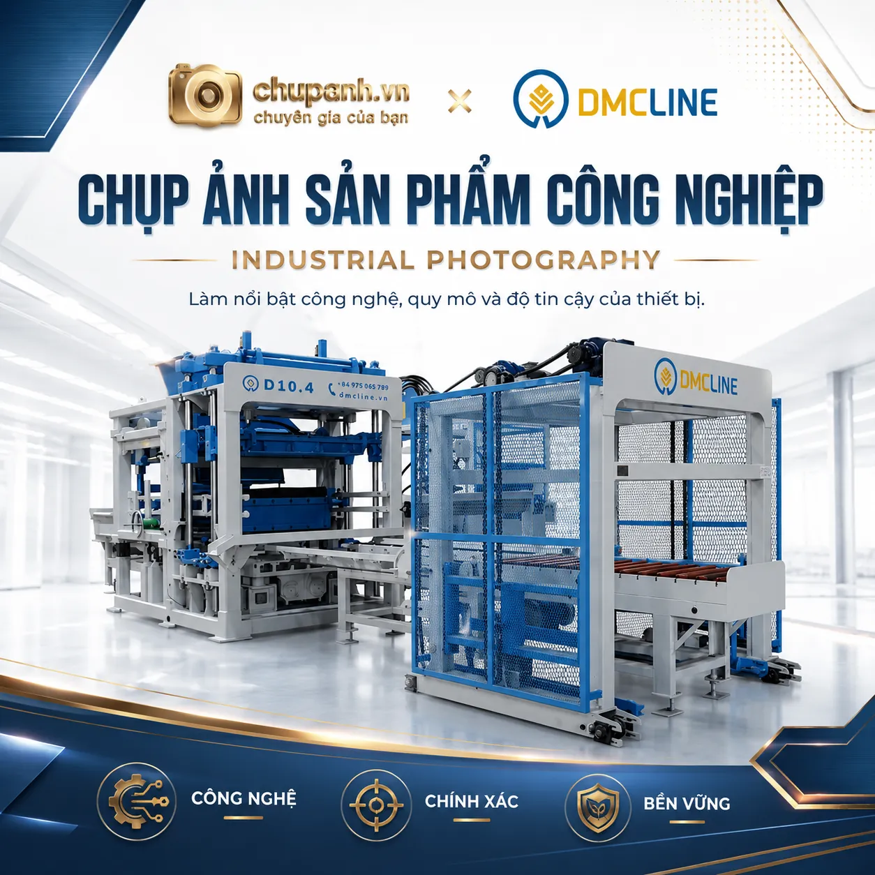 chụp ảnh sản phẩm công nghiệp DMCline