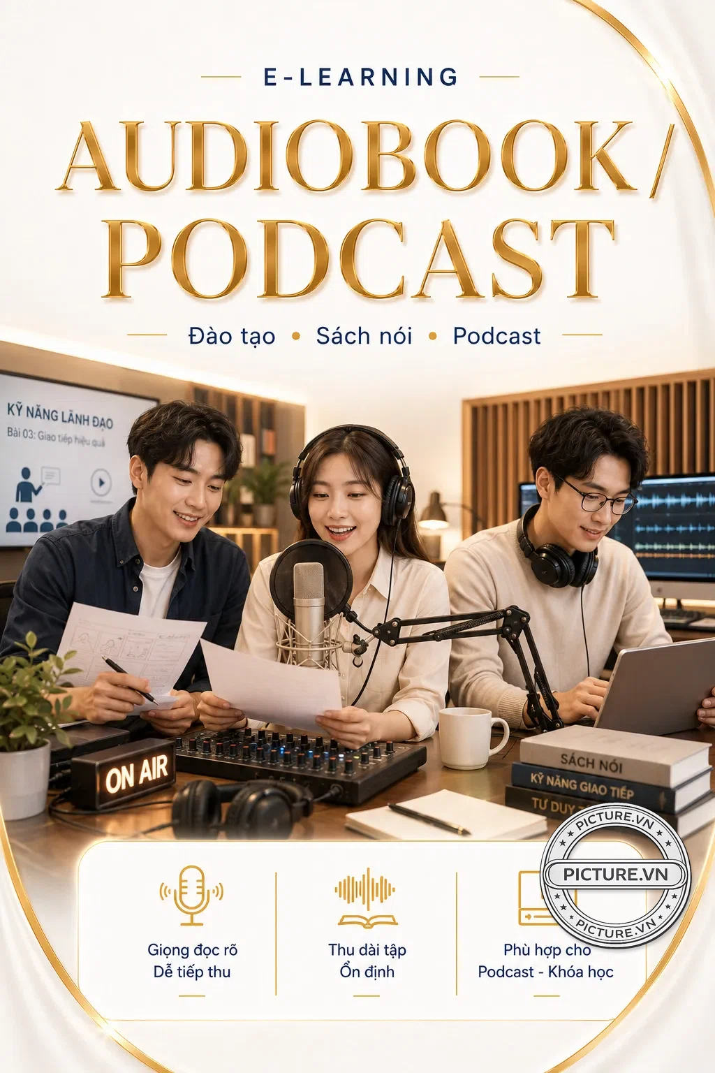 E-learning audiobook podcast