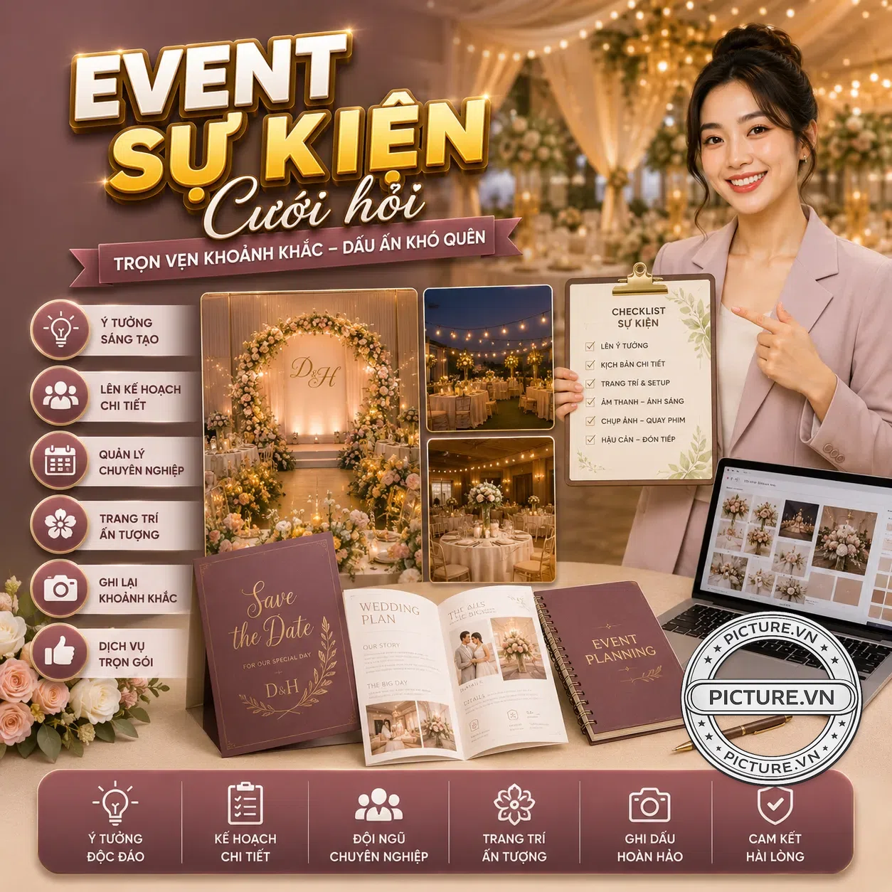 Thiết kế event sự kiện cưới hỏi