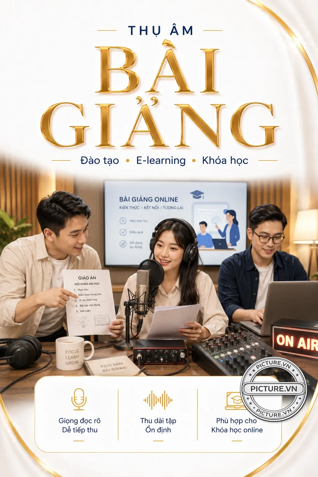 Thu am bai giang